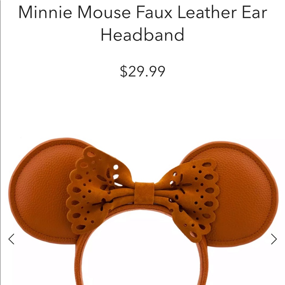 Minnie Mouse Faux Leather Ear Headband